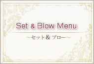 Set & Blow Menu～ヘアセット＆ブロー～